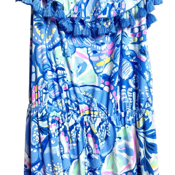 Lilly Pulitzer La Fortuna Romper In Blue Peri Pinch Pinch Size S - Picture 6 of 14